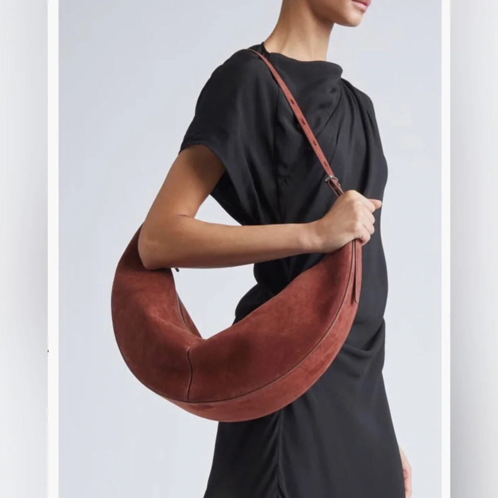 NWT $1290 Proenza Schouler Slide Suede Hobo Bag in Rust!